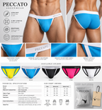 PECCATO SEDUCTIVE Men’s Bikini Brief  low-rise cut Soft elastic waistband