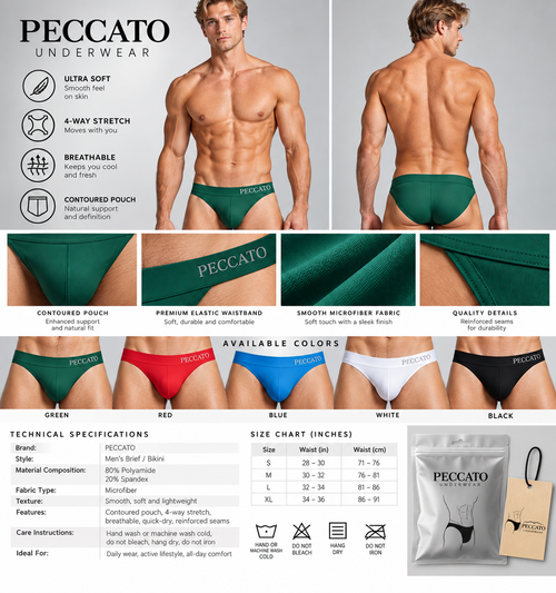 PECCATO DESIRE Brief – Classic Cut, Modern Comfort