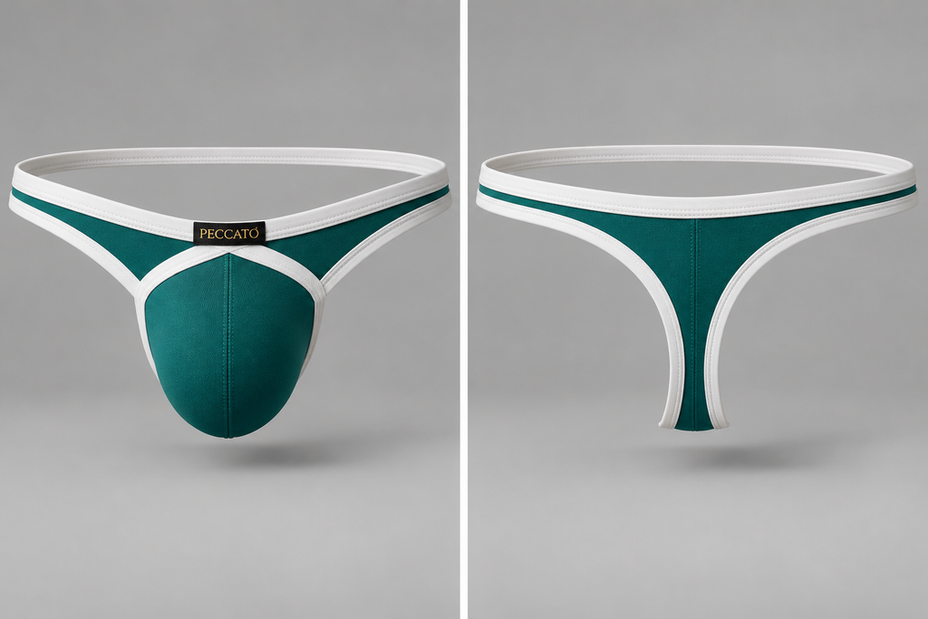 PECCATO INFERNO THONG LOW-RISE COUNTOURED FRONT POUCH
