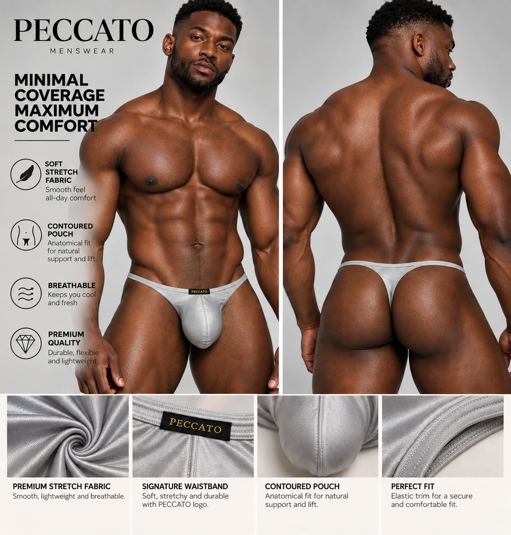 PECCATO TEMPTATION Thong – Minimal Coverage, Maximum Comfort Bold style. Soft feel. All-day wear